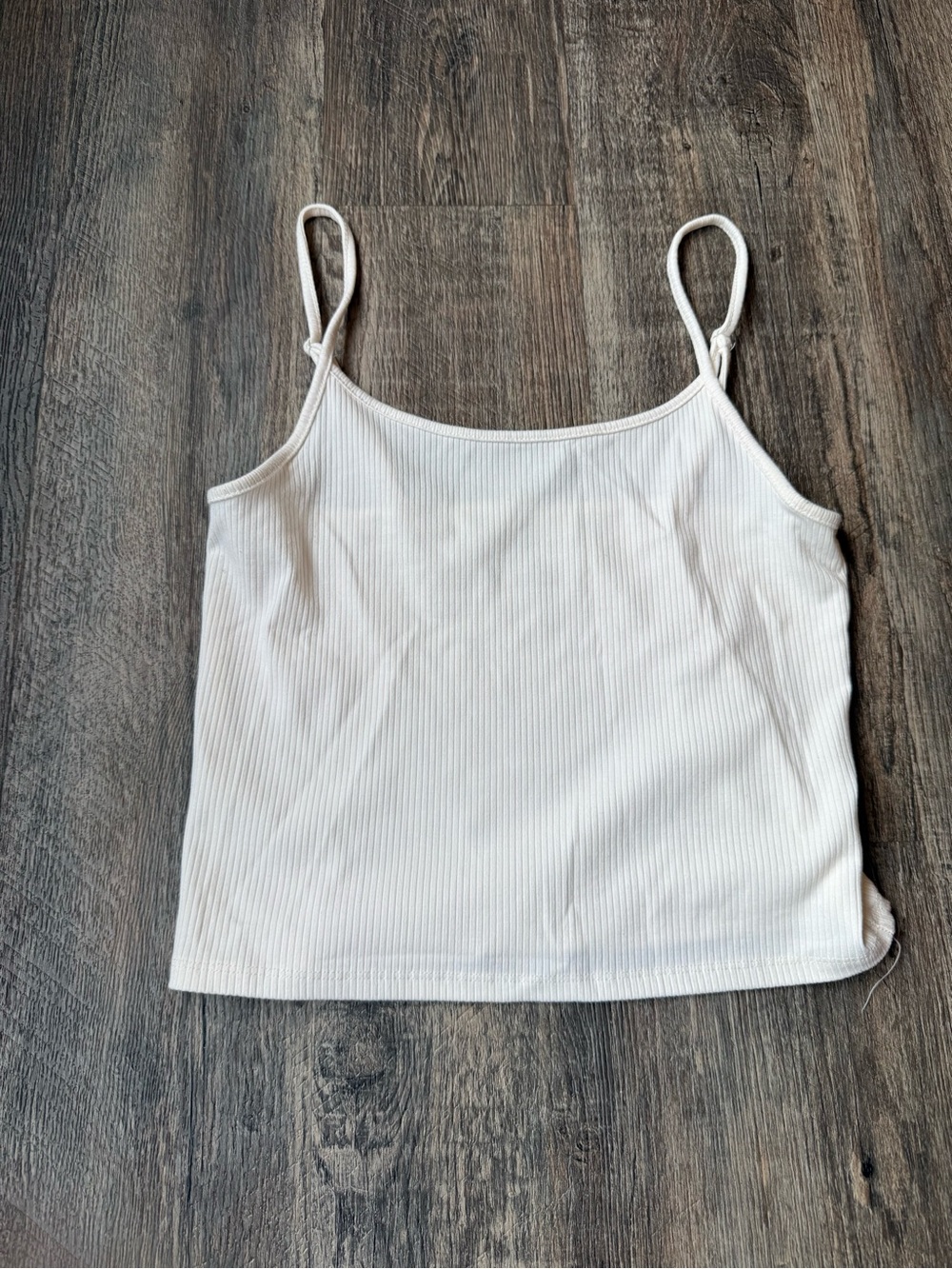 American Eagle Outfitters White Ribbed Crop top